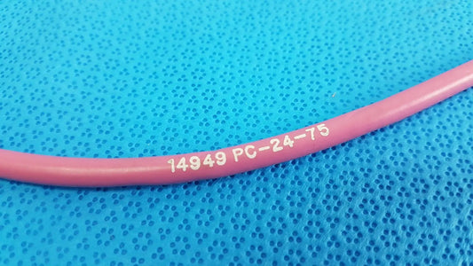 Pink insulated trompeter 14949-pcw-24-75 75 ohm video patch cord with white printed markings lot of 08