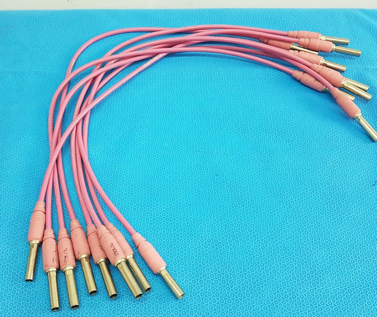 Pink insulated trompeter 14949-pcw-24-75 ohm video patch cord with metallic connectors lot of 08