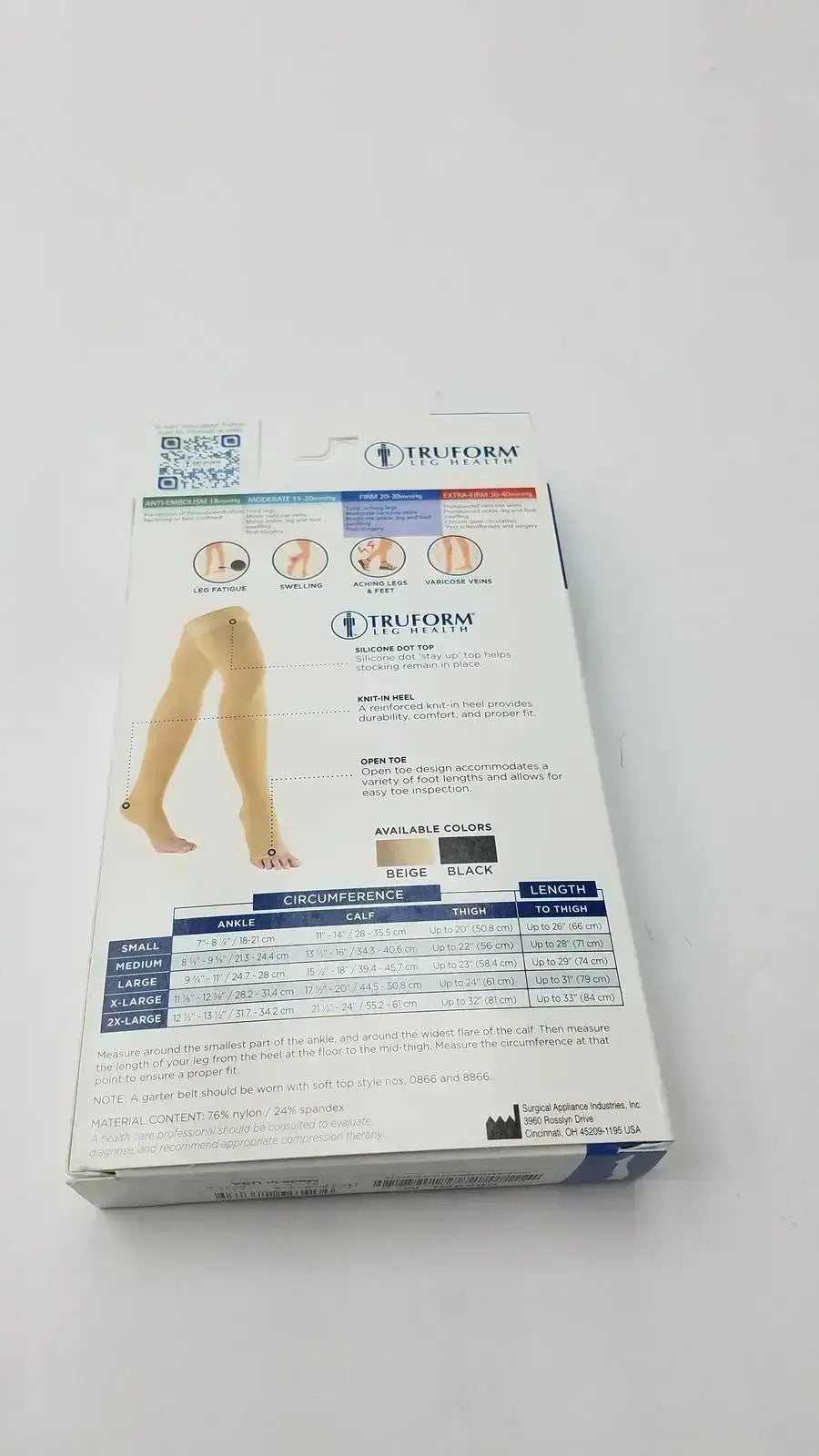 Truform Leg Health Medium Medical Compressiion Stockiings, Beige 20-30 Compression Stockings, new product photo 13