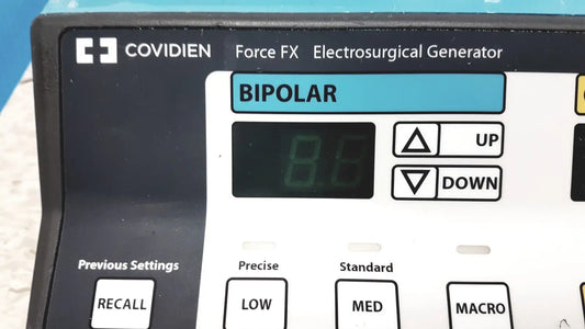 Black and white valleylab force fx-c electrosurgical unit with digital display and foot pedal for precise power control