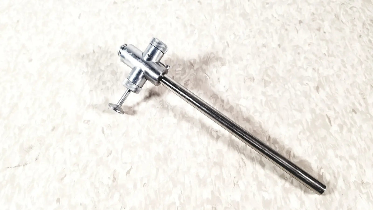 Vwgh cat 80201 endoscope sheath silver-colored metal valve with long stem and three threaded ports for reuse medical use