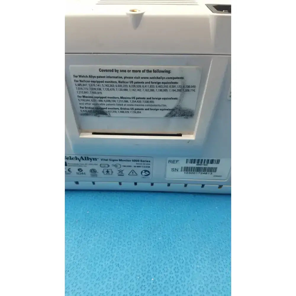 Welch Allyn 6000 Series Vital Signs Monitor Ref 65MTXX Vital Signs Monitor, second-hand product photo 11