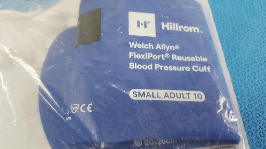 Welch Allyn small adult blood pressure cuff size 10 reusable blue flexiport for accurate blood pressure measurement