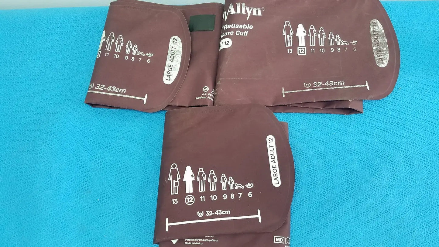 Reuse Medical Welch Allyn Blood Pressure Cuff Large Adult 12 (32-43cm) Lot of 3 Other Medical & Lab Equipment, second-hand product photo 1