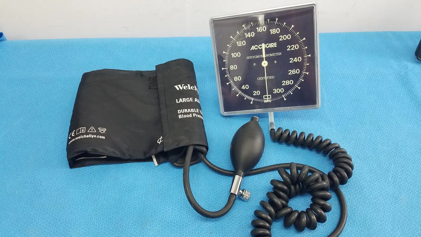 Reuse Medical Welch Allyn Large Adult Blood Presure Cuff, AccuCare Wall Mount Sphygmomanometer Blood Pressure Cuffs & Hoses, second-hand product photo 1
