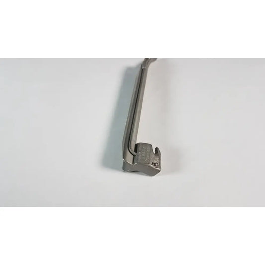 Silver welch allyn miller 3 laryngoscope blade with curved handle made of stainless steel size 3