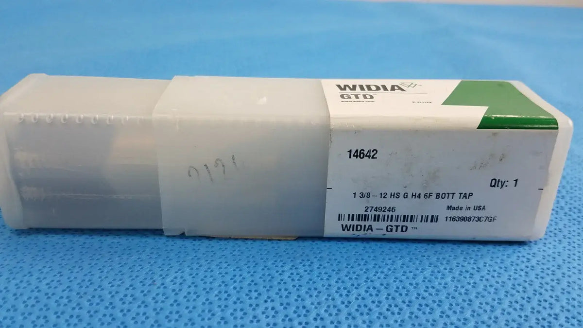 Reuse Medical WIDIA GTD 1-3/8"-12 HS G H4 6F Bottoming Tap – 14642 Hand Taps, second-hand product photo 1