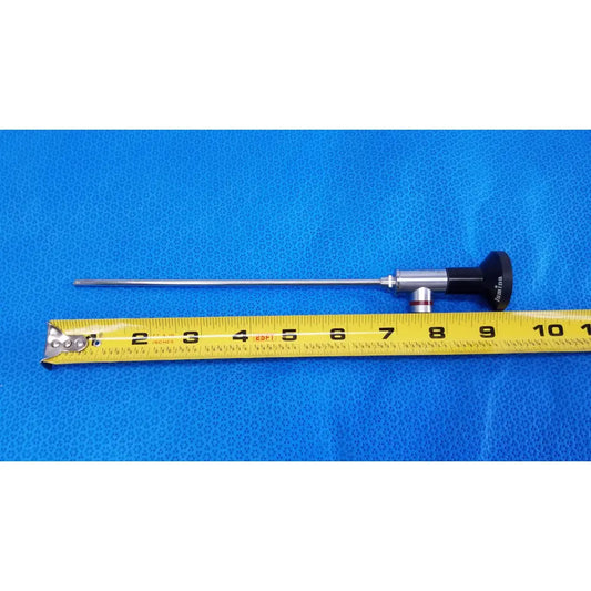 A sleek metallic wolf 8471.42 25° arthroscopy endoscope orthopedic with a black ergonomic handle and silver shaft
