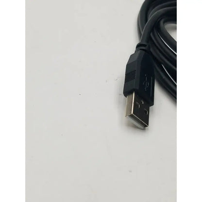 Black usb a data charging cable cord adapter with matte plastic connector and metallic contacts for charging use