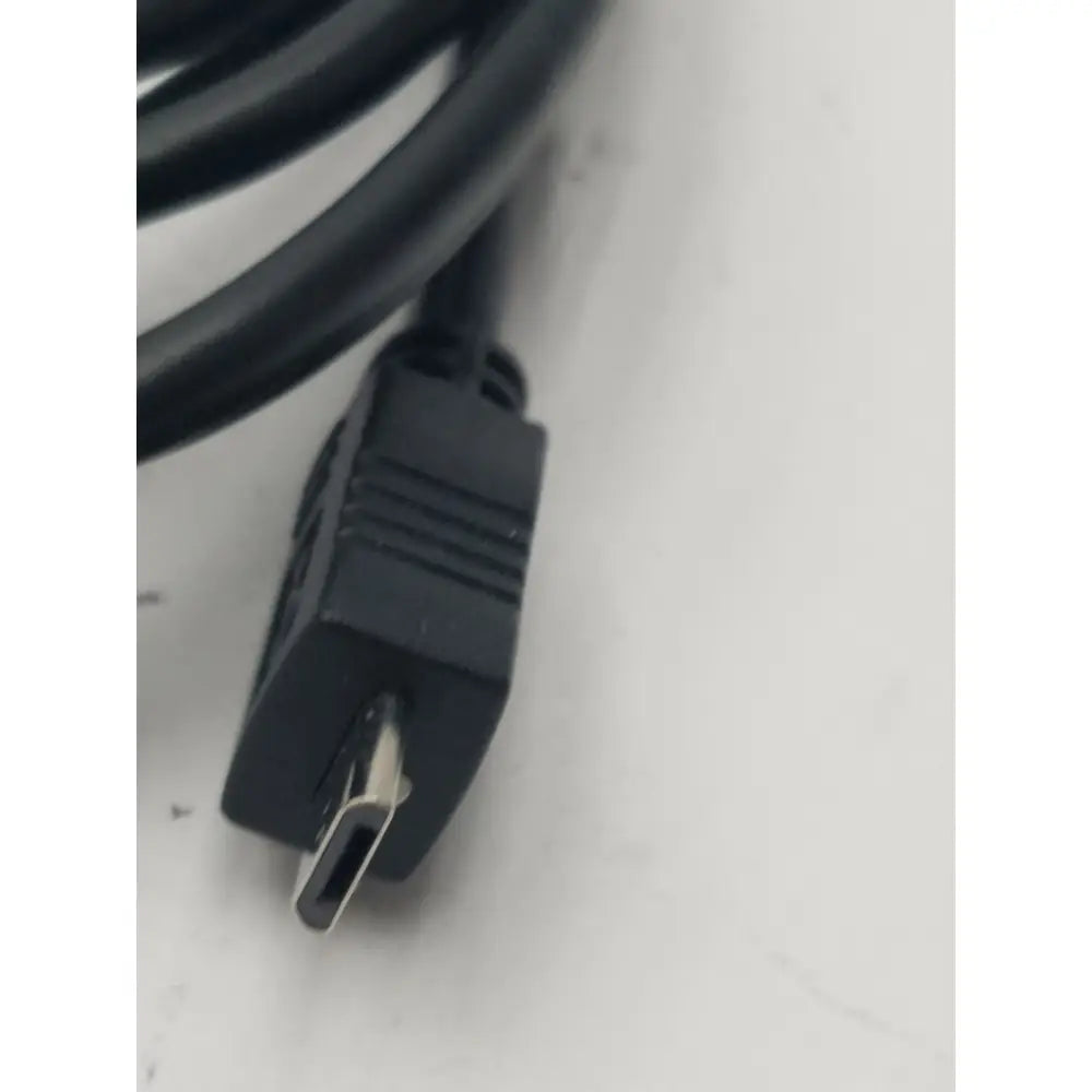 Black USB 2.0 data charging cable cord adapter with rectangular metal connector for male to mini 5 pin B connection