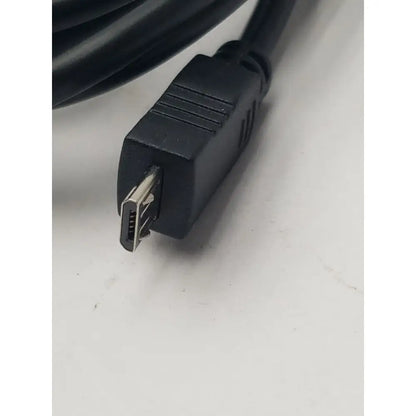 Black data charging cable with matte plastic connector and metallic contacts for USB 2.0 a male to mini 5 pin b adapter