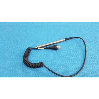 Silver metallic barcode scanner pen with black coiled cable and rj45 connector for 09840-804 scanner pen model