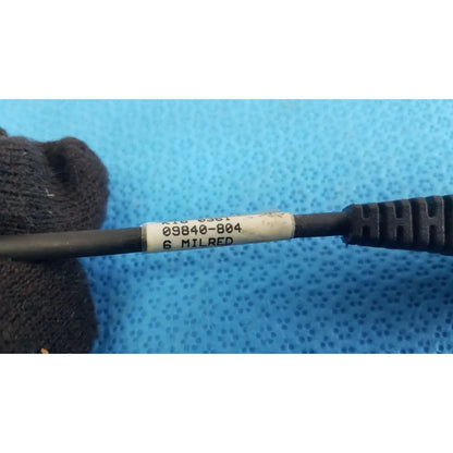 Black cable with ribbed connector and white label 03840-804 for 09840-804 barcode scanner pen with rj connector