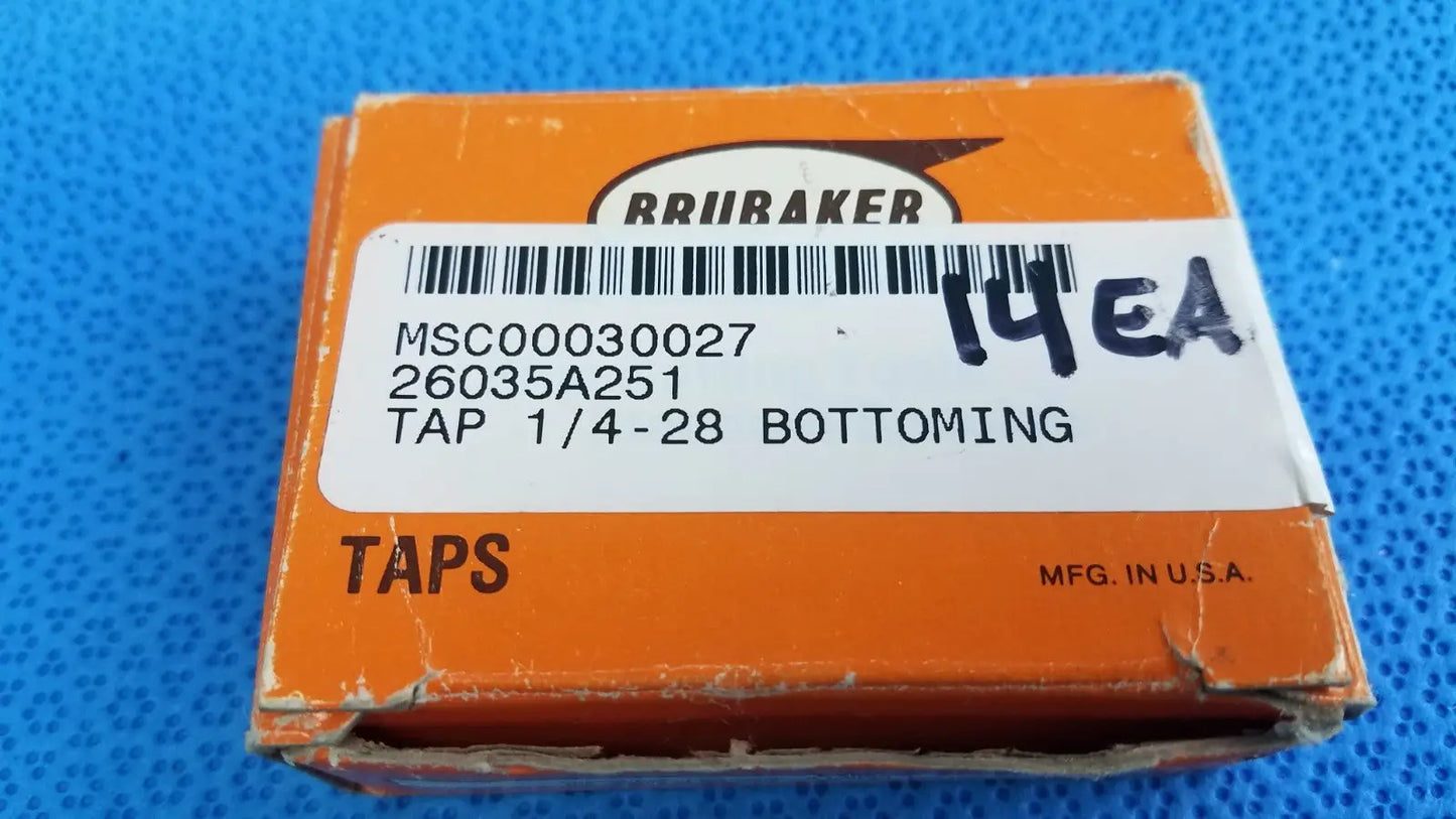 Reuse Medical 1/4-28 Bottoming Tap – High-Precision Thread Cutting Tap Hand Taps, second-hand product photo 1