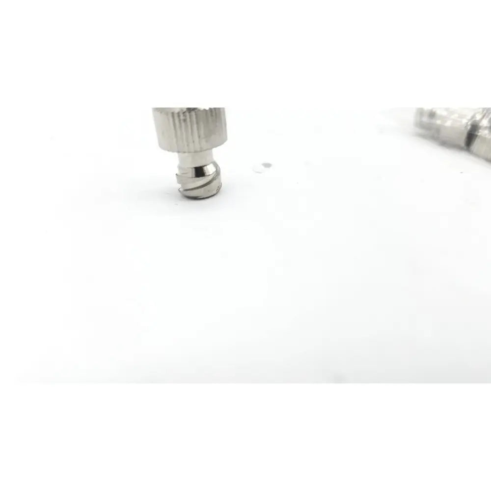 Silver metallic threaded attach connector with ribbed grip and tapered end convenient tool hassle free use