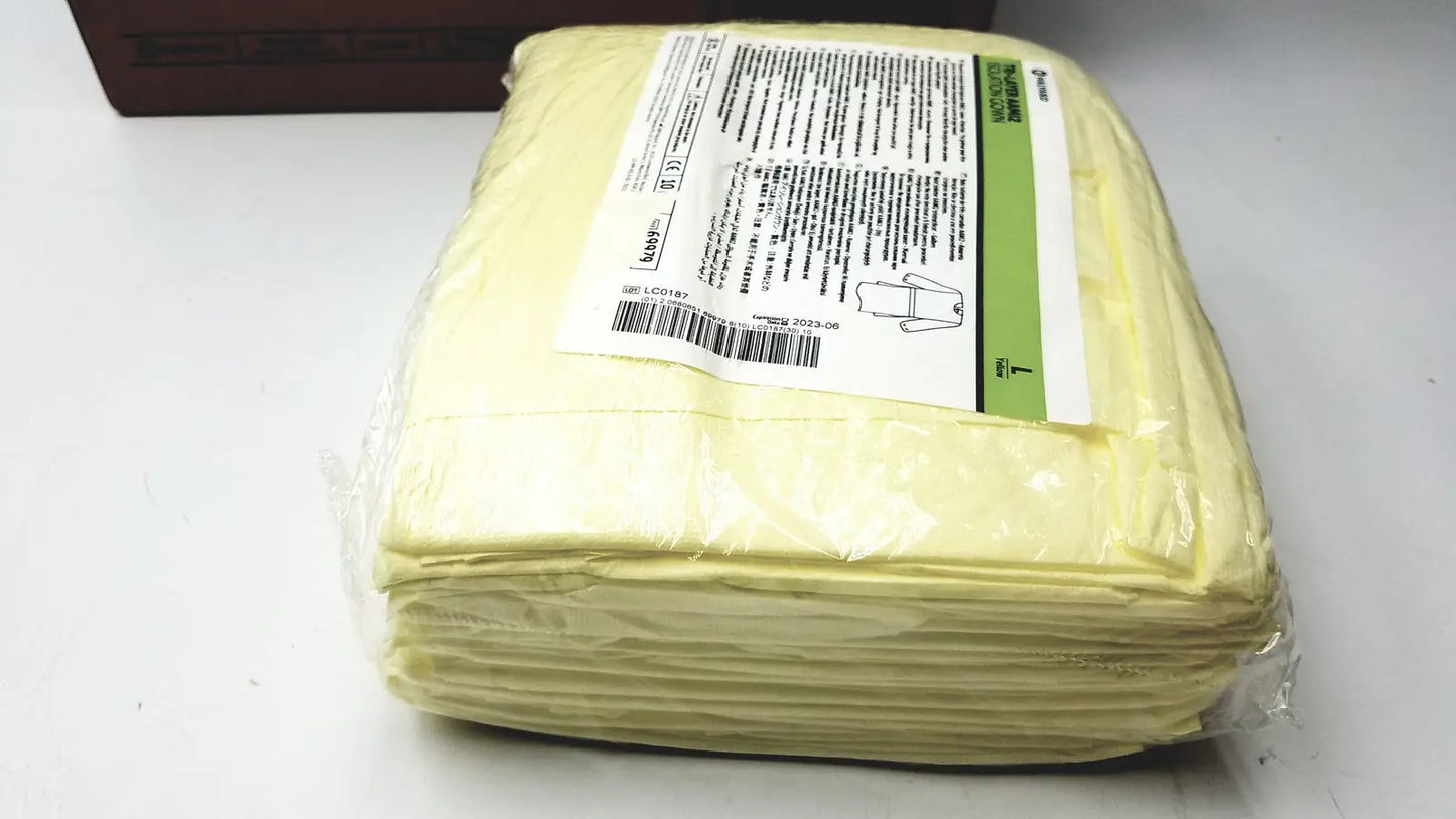 Halyard 100 Count Case Halyard Tri Layer AAMi 2 Isolation Gown Size L - Case of 6 Isolation Gown, new product photo 7