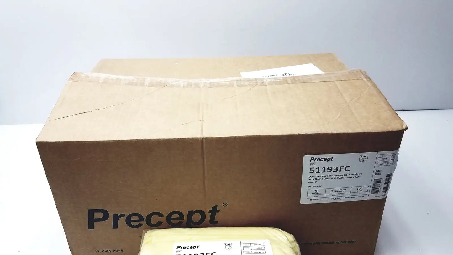 Reuse Medical 100 Count Precept Medical Isolation Gowns Over-the-Head Gown 51193FC Other Healthcare, Lab & Dental, second-hand product photo 1