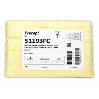 100 Count Precept Medical Isolation Gowns Over-the-Head Gown 51193FC - Other Medical & Lab Equipment