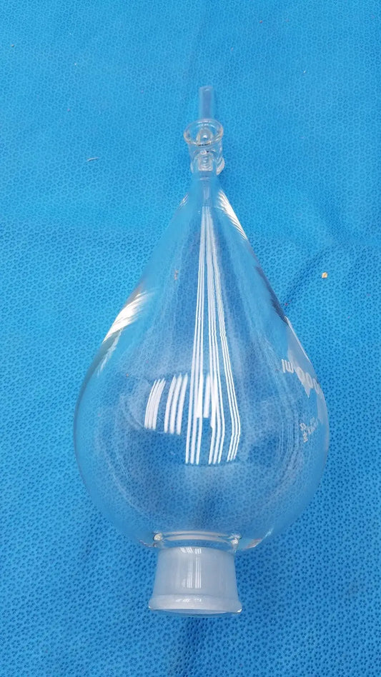 Reuse Medical 1000mL KIMAX Separatory Funnel Glass Pear Shape with PTFE Stopcock & Glass Lab Flasks, second-hand product photo 1