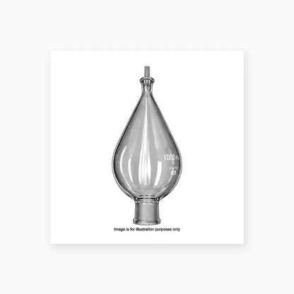 1000mL KIMAX Separatory Funnel Glass Pear Shape with PTFE Stopcock & Glass - Lab Flasks