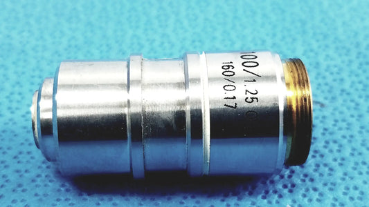 Reuse Medical Equipment 100x/1.25 Oil Immersion Microscope Objective Lens Microscope Objective Lens, second-hand product photo 2