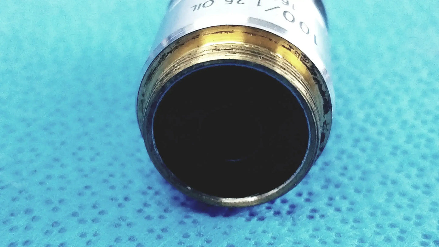 Reuse Medical Equipment 100x/1.25 Oil Immersion Microscope Objective Lens Microscope Objective Lens, second-hand product photo 4