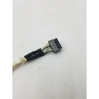 Black and white 12 pin female cable connector with plastic housing for secure electronic connections