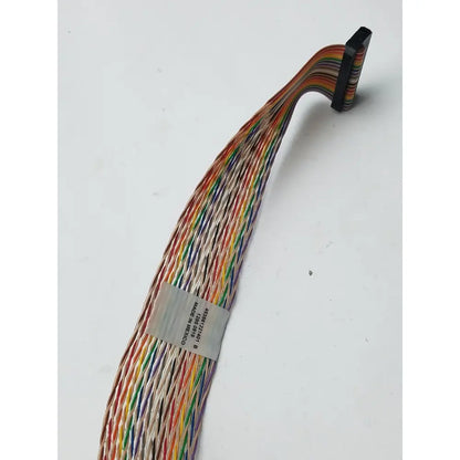 A multi-colored 12 pin female cable harness with black connector and mexico label for pin female connections