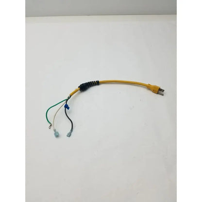 Yellow 120v cord with black cord grip and three colored wires for tennant wet dry vac model 130201