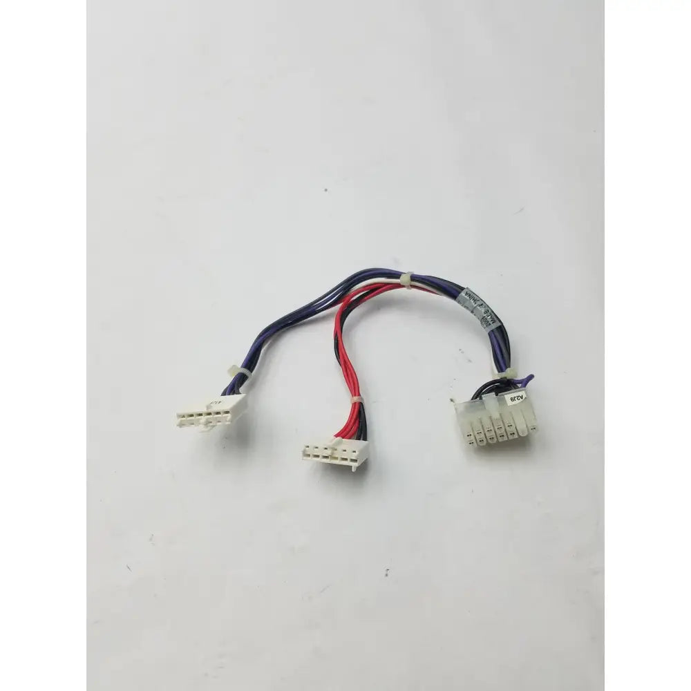 14 pin female to 2 wire connector cable harness with blue red and black wires and three white plastic connectors