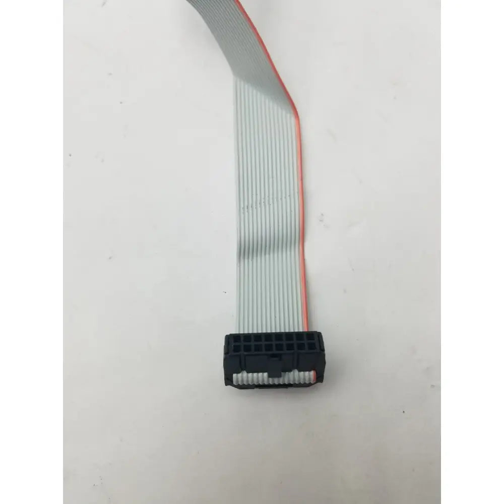 Gray flexible flat riser card cable with red edge and black female pin connectors for 16 female pin riser card use