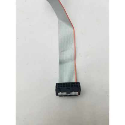 Gray flexible flat riser card cable with red edge and black female pin connectors for 16 female pin riser card use