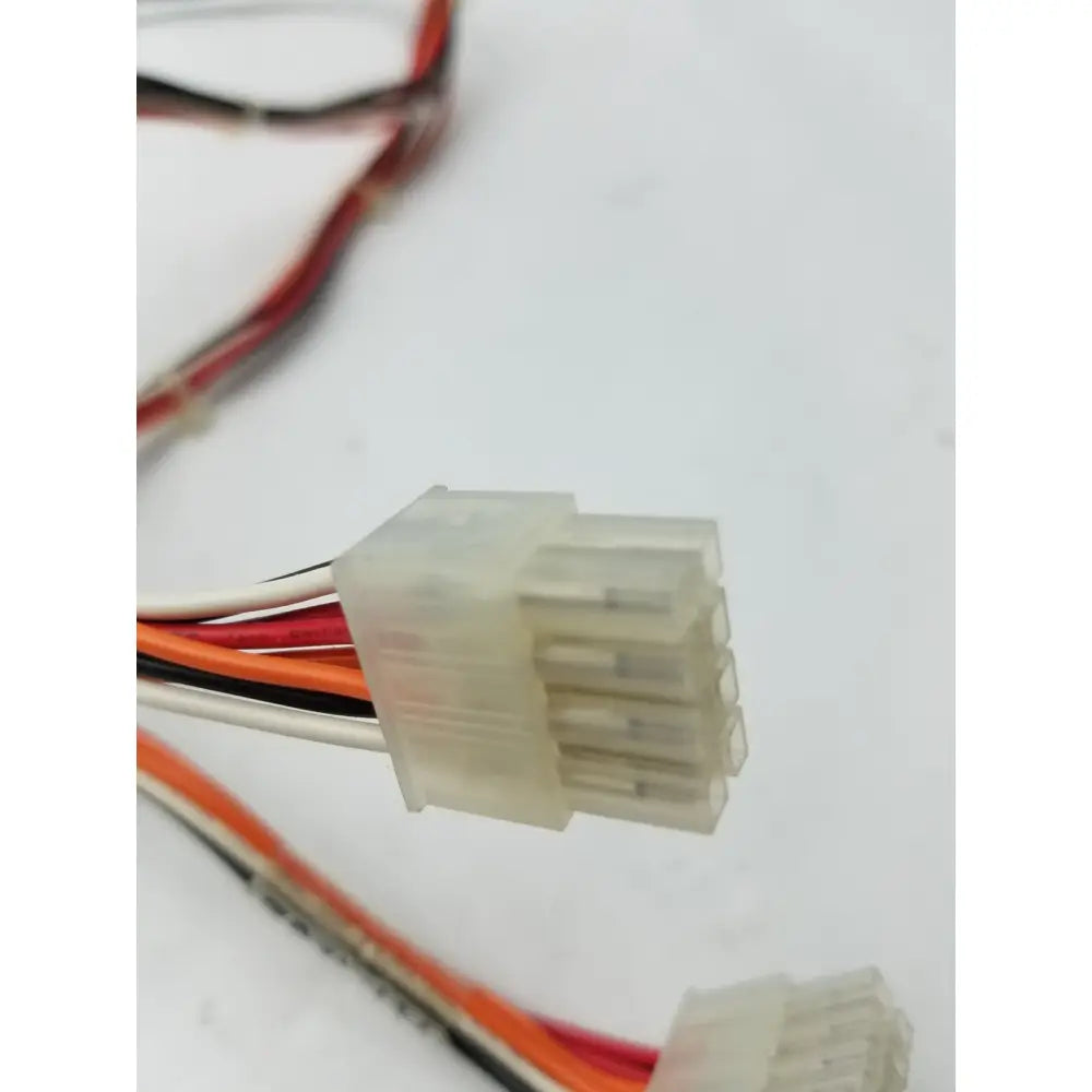 Clear plastic 16 pin female connector tyco 1753345-1 with multiple colored wires bundled for secure pin connection