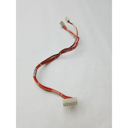 Red orange and black multi-strand cable with white plastic 16 pin female connector tyco 1753345-1 pin connector tyco