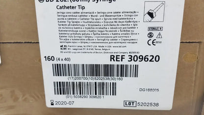 BD 160 (4x40) Piece BD 60ml Syriinge Catheterr Tip Ref 309620 Syringe, new product photo 2