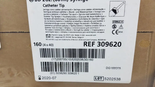 BD 160 (4x40) Piece BD 60ml Syriinge Catheterr Tip Ref 309620 Syringe, new product photo 2