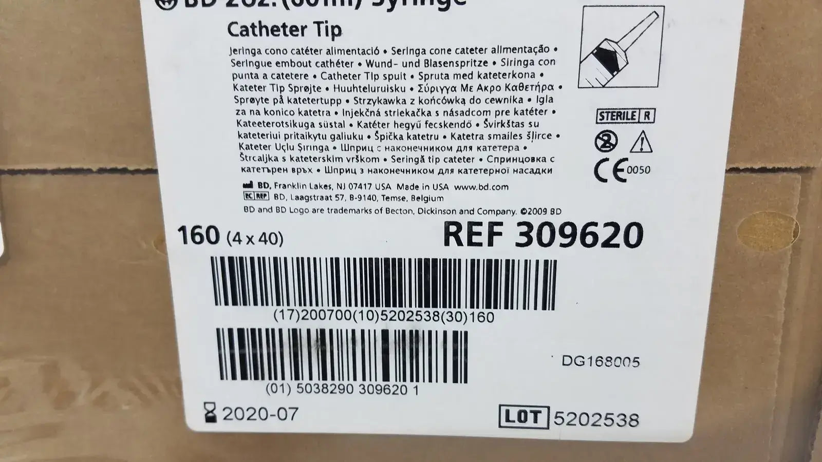 BD 160 (4x40) Piece BD 60ml Syriinge Catheterr Tip Ref 309620 Syringe, second-hand product photo 2