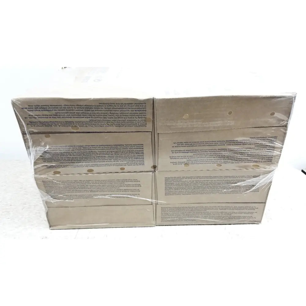 White paper packaging of 160 piece 60ml syriinge luer-lok tip ref 309653 with multilingual printed text on the back side