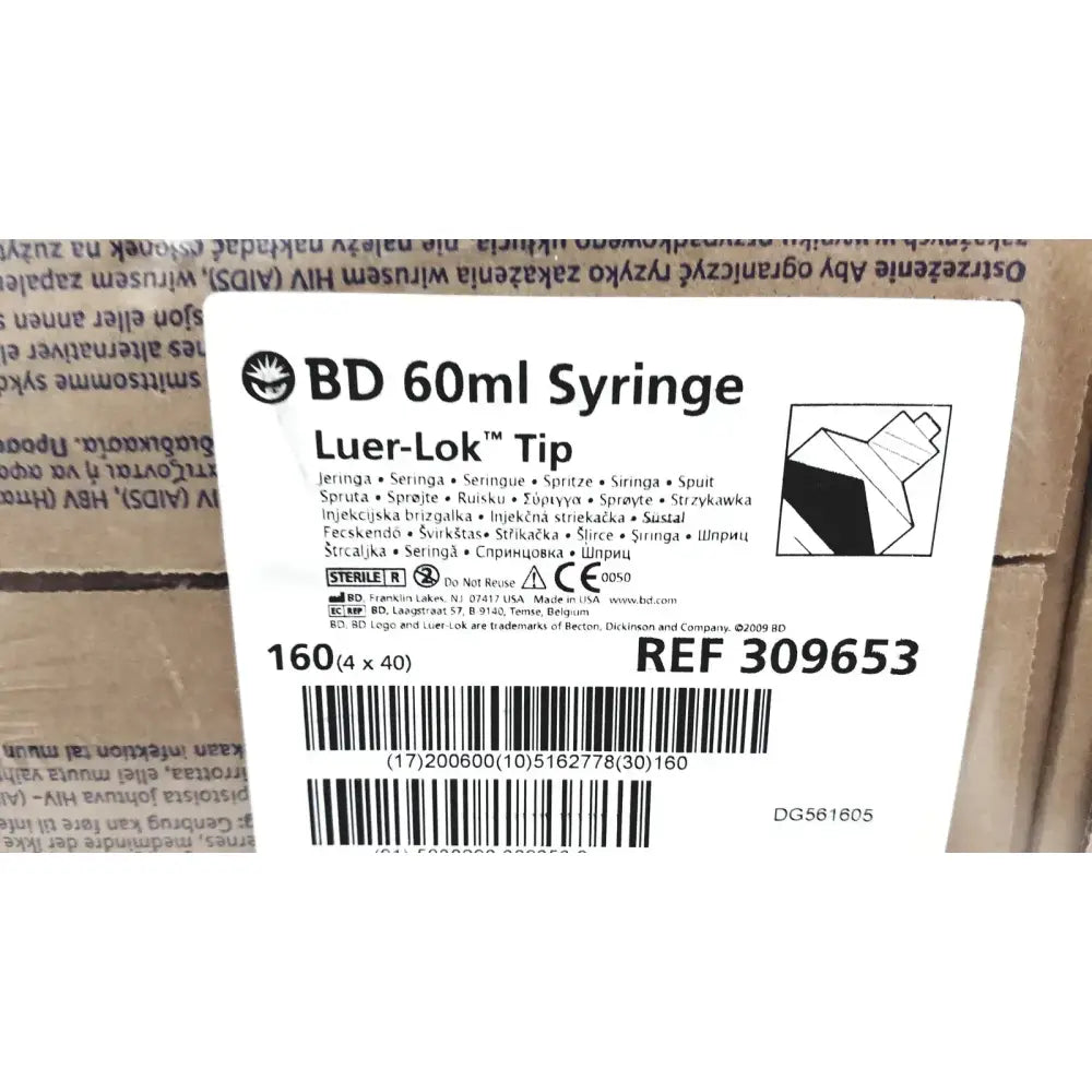 BD 160 Piece (4x40) BD 60ml Syriinge Luer-Lok Tip Ref 309653 Syringes, second-hand product photo 2