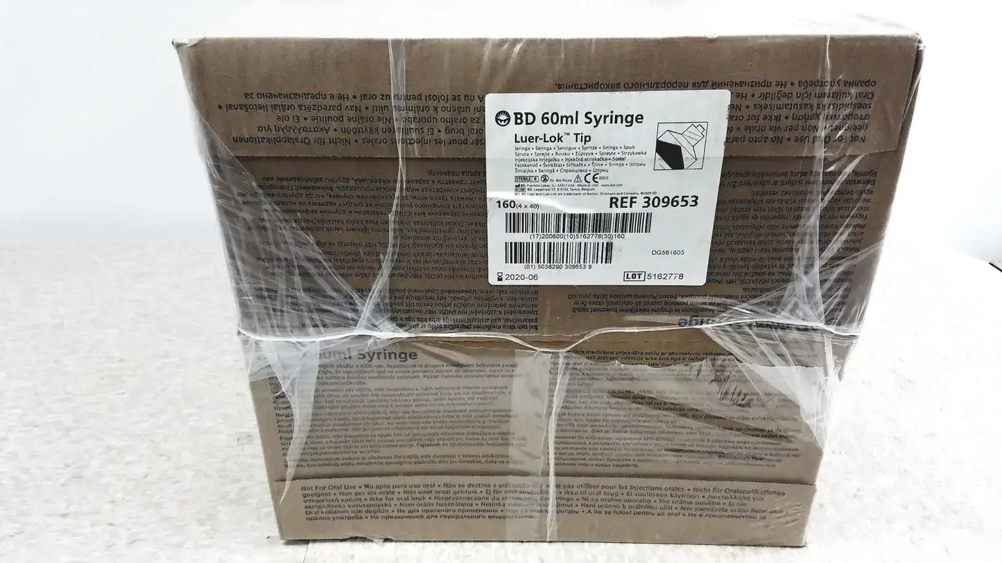 BD 160 Piece (4x40) BD 60ml Syriinge Luer-Lok Tip Ref 309653 Syringes, new product photo 6