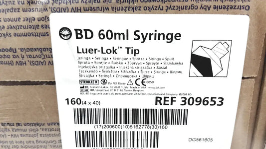 BD 160 Piece (4x40) BD 60ml Syriinge Luer-Lok Tip Ref 309653 Syringes, new product photo 2