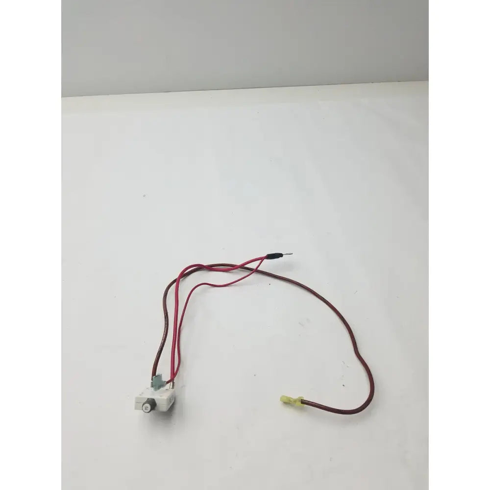 White plastic 70a microswitch with red and brown wire leads model g-bbde6-60e for electrical control applications