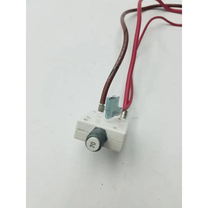 White plastic 70a microswitch thermostat with black dial marked 70 and red and brown wire leads g-bbde6-60e