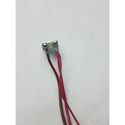 Silver-colored 1648-009-070 70a microswitch with two insulated red and maroon wire leads connected to terminals g-bbde6-60e