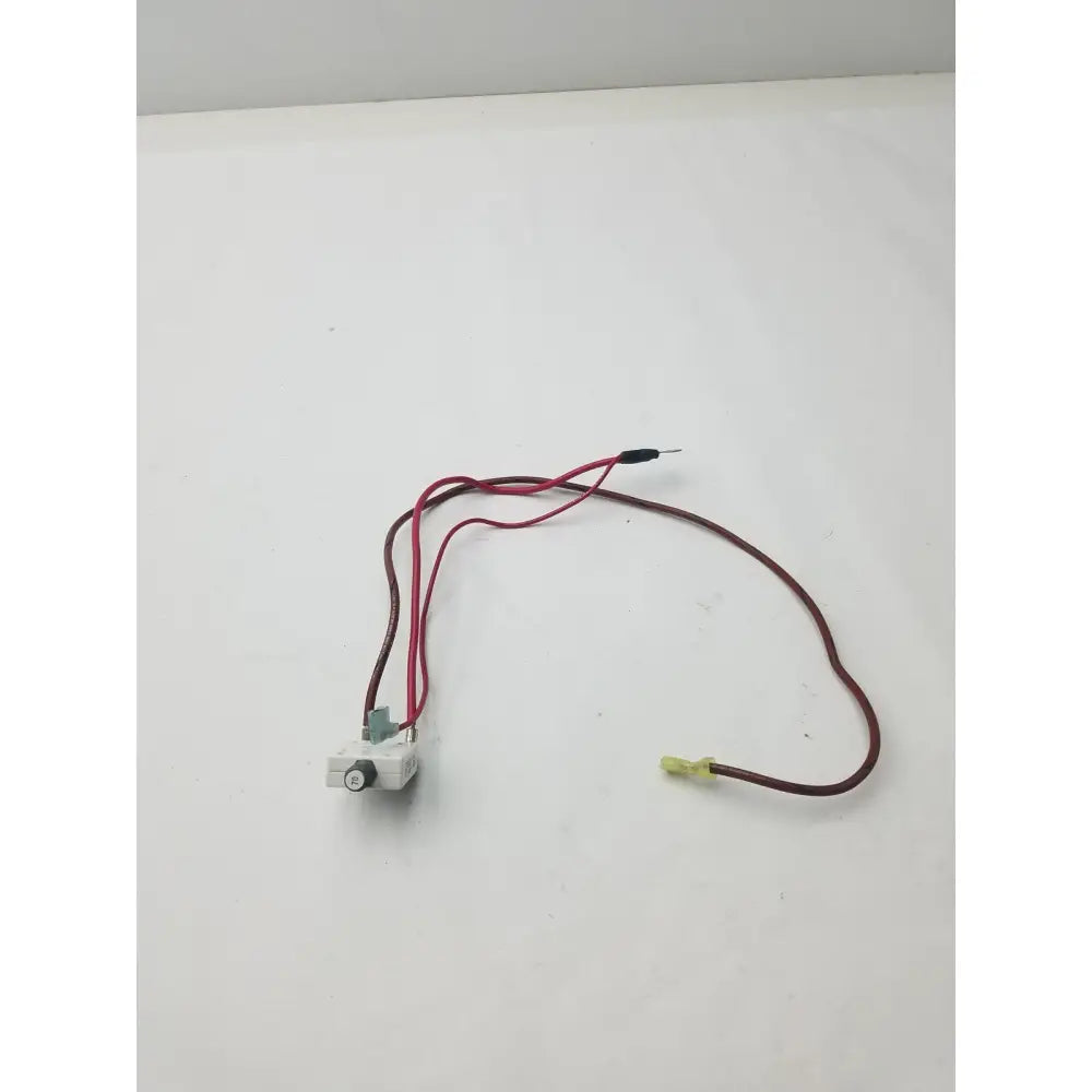 White plastic 70a microswitch with red and brown wire leads model g-bbde6-60e for electrical control applications