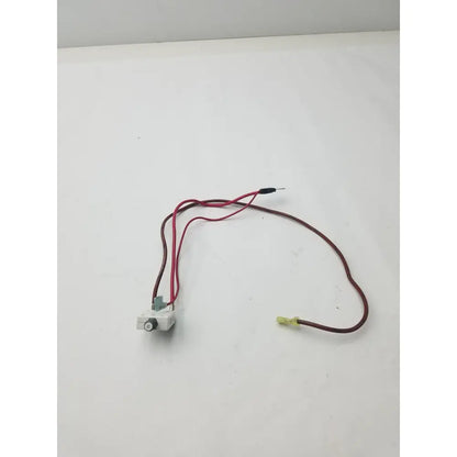White plastic 70a microswitch with red and brown wire leads model g-bbde6-60e for electrical control applications