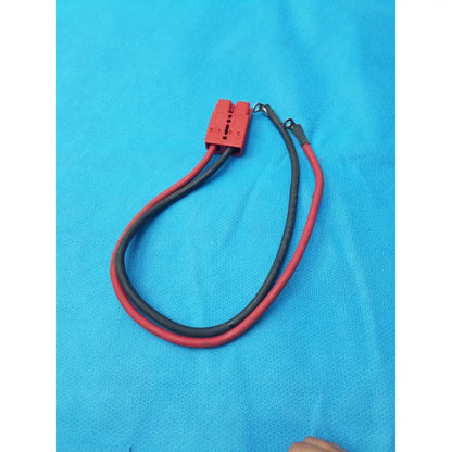 Red and black insulated 175A-800V battery charging connector cable with a red plastic connector for battery charging use