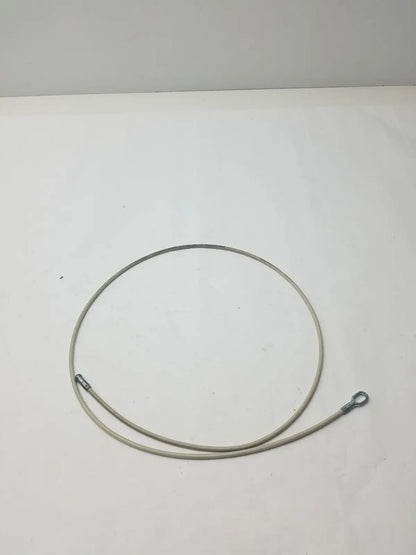 A coiled grayish metallic 2 different sided cable with two distinct end fittings for g-bbdf6-59n applications