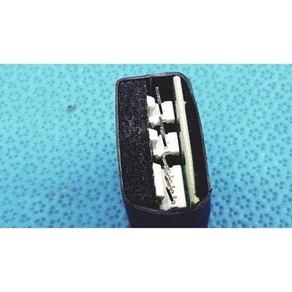 Black plastic female breakout adapter with white internal connectors and green circuit board for obd2 diagnostic use
