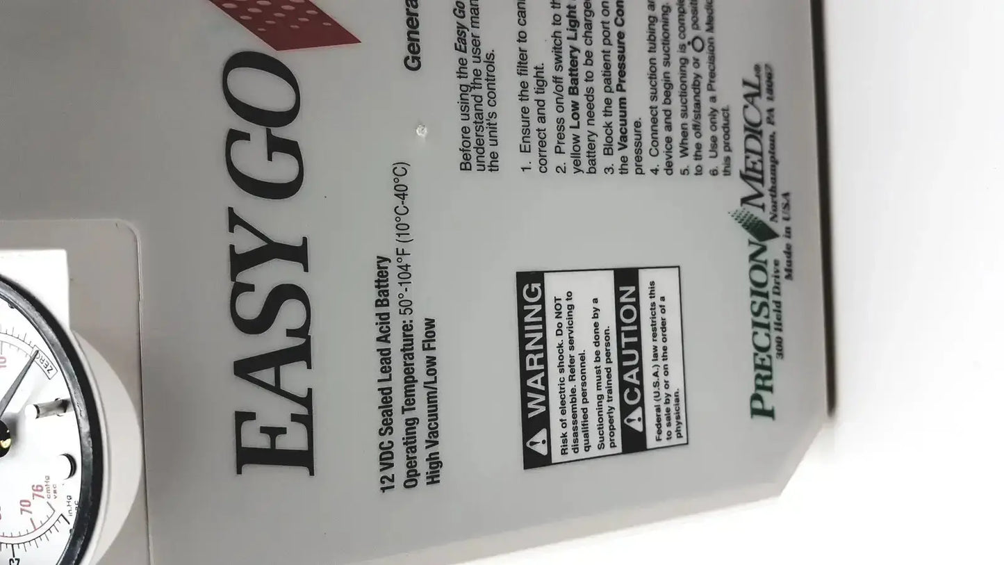 Precision Medical 2011 Precision Medical Easy Go Vac Aspirator With Bottle Medical Suction Aspirator, second-hand product photo 3